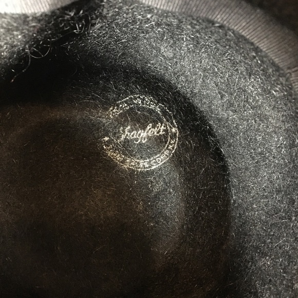 🧡 RARE 🧡Shagfelt Large Bow Black Hat with Bow Detail - Picture 4 of 5